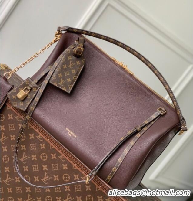 Good Product Louis Vuitton Large Keepall Soft Bag in Grained Leather M13668 Dark Burgundy 2025