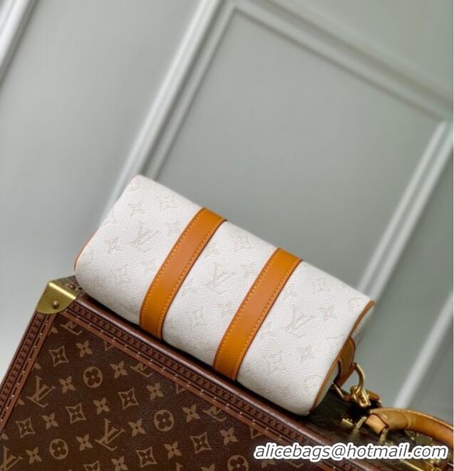 Buy Discount Louis Vuitton Keepall Bandouliere 25 Bag in Monogram Heritage Canvas M15076 Off-White 2025