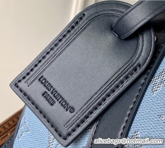 Top Quality Louis Vuitton Keepall Bandoulière 25 Bag in Monogram Heritage Canvas M14681 Blue 2025
