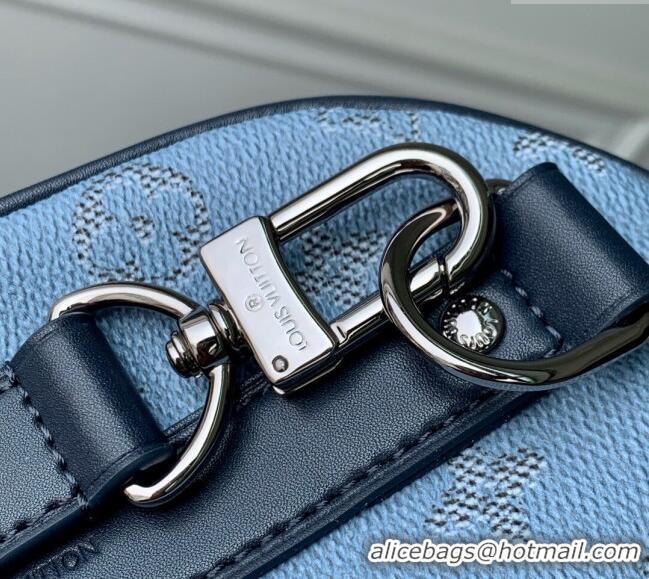Top Quality Louis Vuitton Keepall Bandoulière 25 Bag in Monogram Heritage Canvas M14681 Blue 2025
