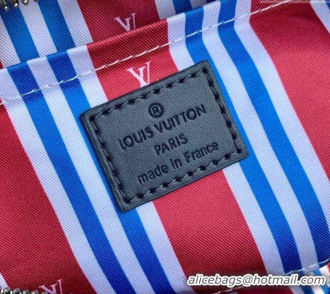 Top Quality Louis Vuitton Keepall Bandoulière 25 Bag in Monogram Heritage Canvas M14681 Blue 2025