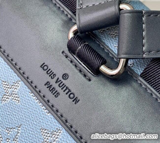 Top Design Louis Vuitton Mens Christopher MM Backpack Bag in Monogram Heritage Canvas M14676 Blue 2025