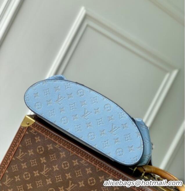 Top Design Louis Vuitton Mens Christopher MM Backpack Bag in Monogram Heritage Canvas M14676 Blue 2025