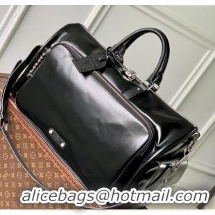 Luxury Cheap Louis Vuitton Keepall Cargo Bandouliere 50 Travel Bag in Black Leather M13992 2025