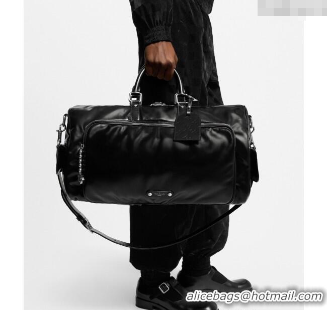 Luxury Cheap Louis Vuitton Keepall Cargo Bandouliere 50 Travel Bag in Black Leather M13992 2025