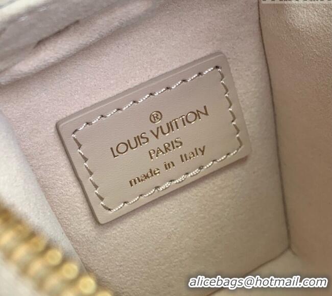 Pretty Style Louis Vuitton Side Trunk PM Bag in Monogram Debossed Leather M14571 Biscuit Beige 2025
