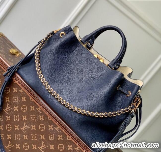 Promotional Louis Vuitton Bella Tote Bag in Mahina Perforated Calfskin M14316 Navy Blue 2025