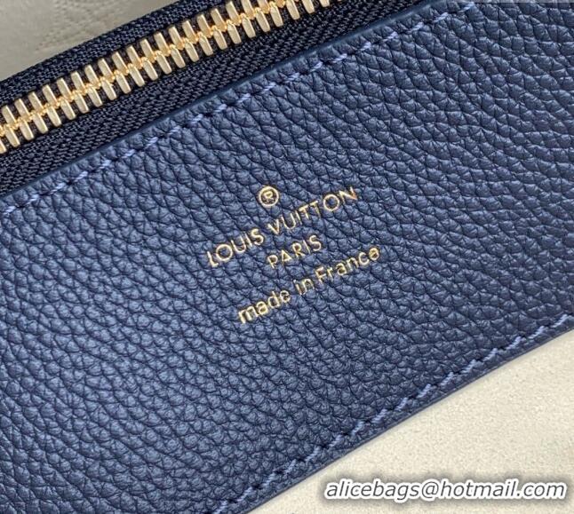 Promotional Louis Vuitton Bella Tote Bag in Mahina Perforated Calfskin M14316 Navy Blue 2025