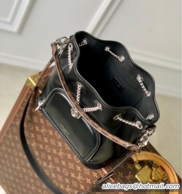 Top Quality Louis Vuitton No Way Vibe Bag in Black Lambskin Leather M14377 2025