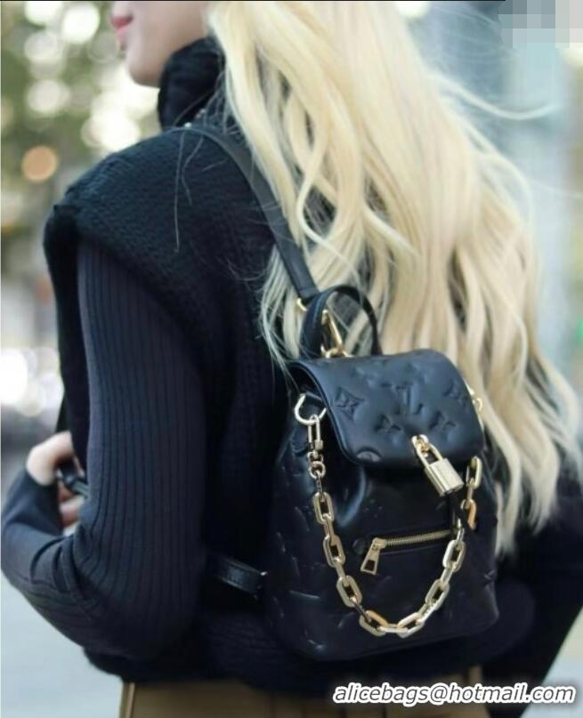 Reasonable Price Louis Vuitton Coussin Backpack PM Bag M13357 Monogram Lambskin Leather Black 2025