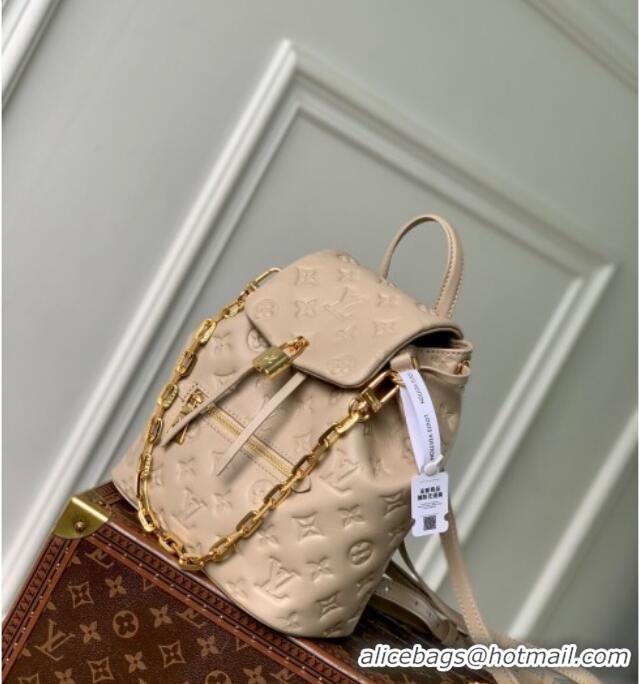 Top Grade Louis Vuitton Coussin Backpack PM Bag M13357 Monogram Lambskin Leather Beige 2025