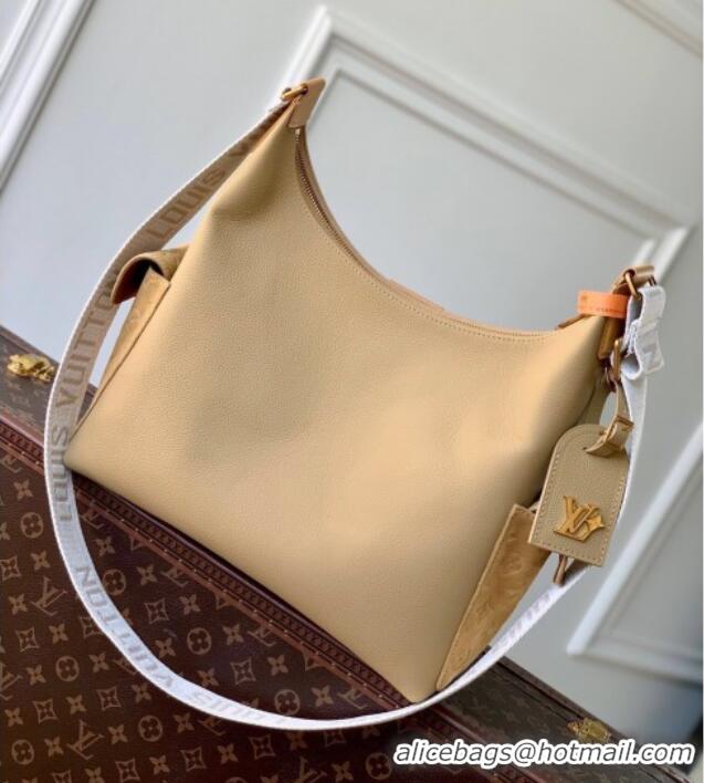 Top Grade Louis Vuitton Mens Hobo Cargo Bag in Beige Leather and Monogram Canvas M12697 2025