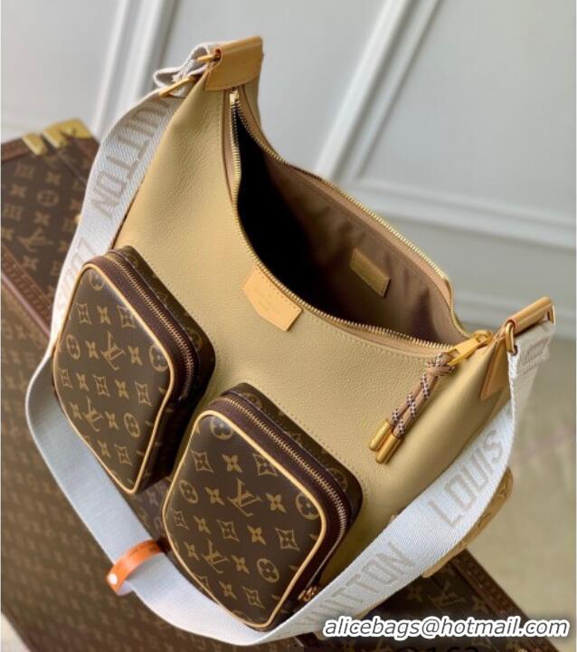 Top Grade Louis Vuitton Mens Hobo Cargo Bag in Beige Leather and Monogram Canvas M12697 2025