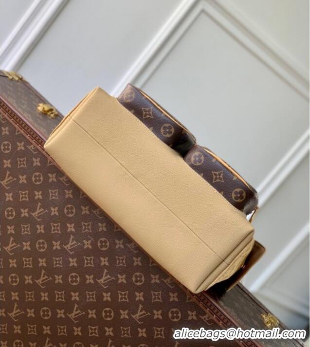 Top Grade Louis Vuitton Mens Hobo Cargo Bag in Beige Leather and Monogram Canvas M12697 2025