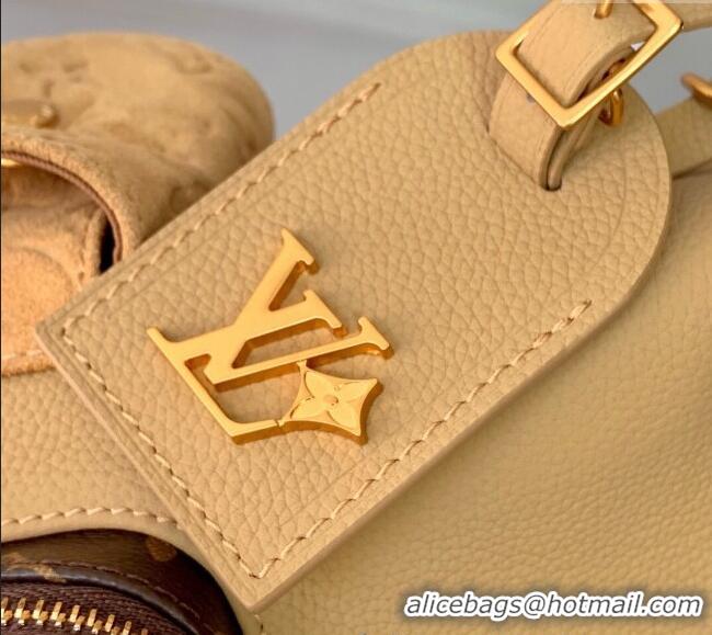 Top Grade Louis Vuitton Mens Hobo Cargo Bag in Beige Leather and Monogram Canvas M12697 2025