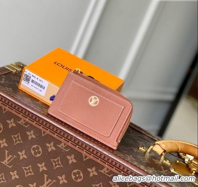 Big Discount Louis Vuitton Low Key Zipped Card Holder Wallet in Calfskin leather M14551 Cognac Brown 2025