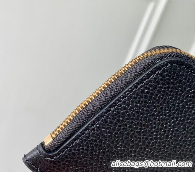Cheap Price Louis Vuitton Low Key Zipped Card Holder Wallet in Calfskin leather M14550 Black 2025