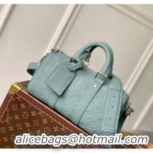 Best Price Louis Vuitton Mens Keepall Bandouliere 25 Bag in Monogram Leather M13866 Misty Lake Green 2025