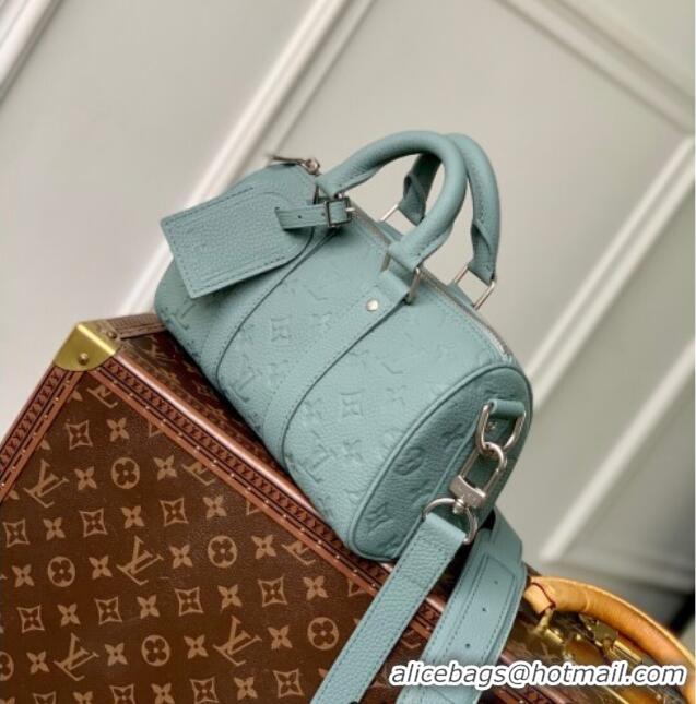 Best Price Louis Vuitton Mens Keepall Bandouliere 25 Bag in Monogram Leather M13866 Misty Lake Green 2025