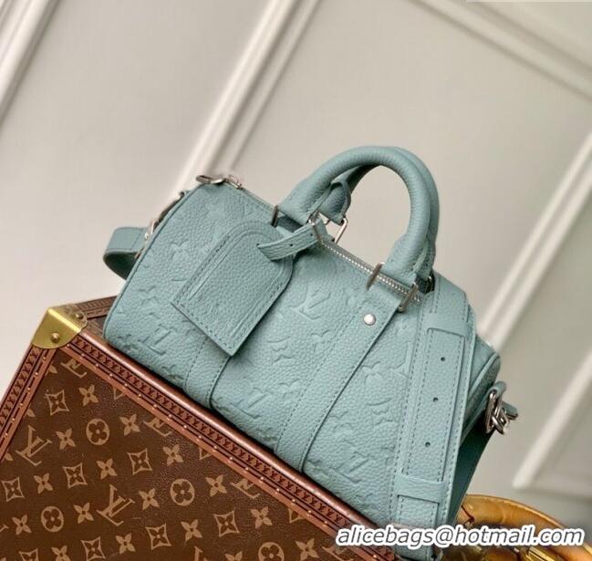 Best Price Louis Vuitton Mens Keepall Bandouliere 25 Bag in Monogram Leather M13866 Misty Lake Green 2025