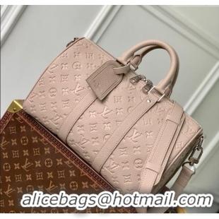 Pretty Style Louis Vuitton Mens Keepall Bandouliere 35 Bag in Monogram Leather M13865 Beige 2025