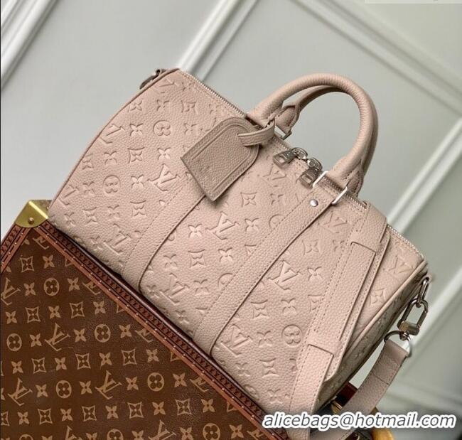 Pretty Style Louis Vuitton Mens Keepall Bandouliere 35 Bag in Monogram Leather M13865 Beige 2025