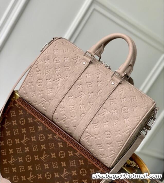 Pretty Style Louis Vuitton Mens Keepall Bandouliere 35 Bag in Monogram Leather M13865 Beige 2025