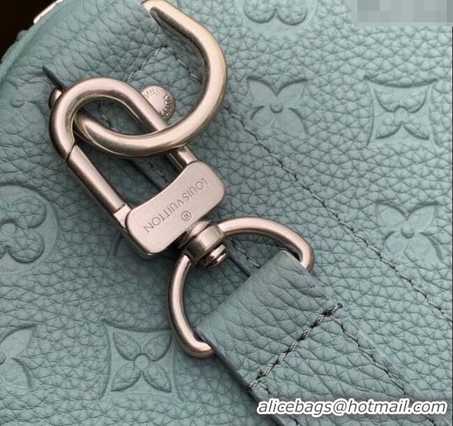 Best Quality Louis Vuitton Men's Keepall Bandouliere 35 Bag in Monogram Leather M13865 Misty Lake Green 2025