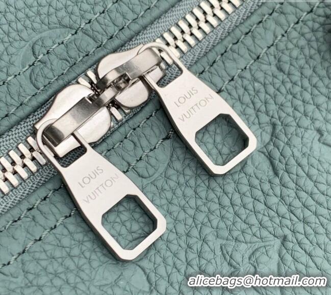 Best Quality Louis Vuitton Men's Keepall Bandouliere 35 Bag in Monogram Leather M13865 Misty Lake Green 2025