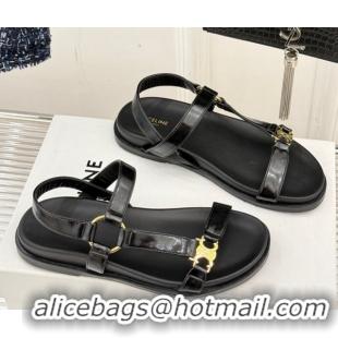 Top Grade Celine Maud Flat Sandals in Calfskin Leather White 0428121