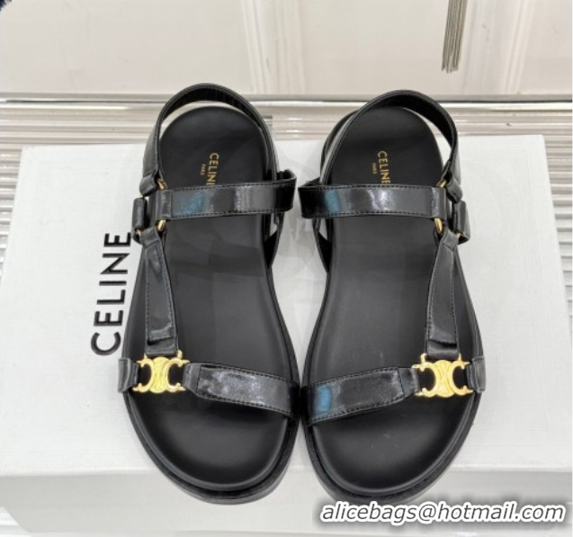 Top Grade Celine Maud Flat Sandals in Calfskin Leather White 0428121