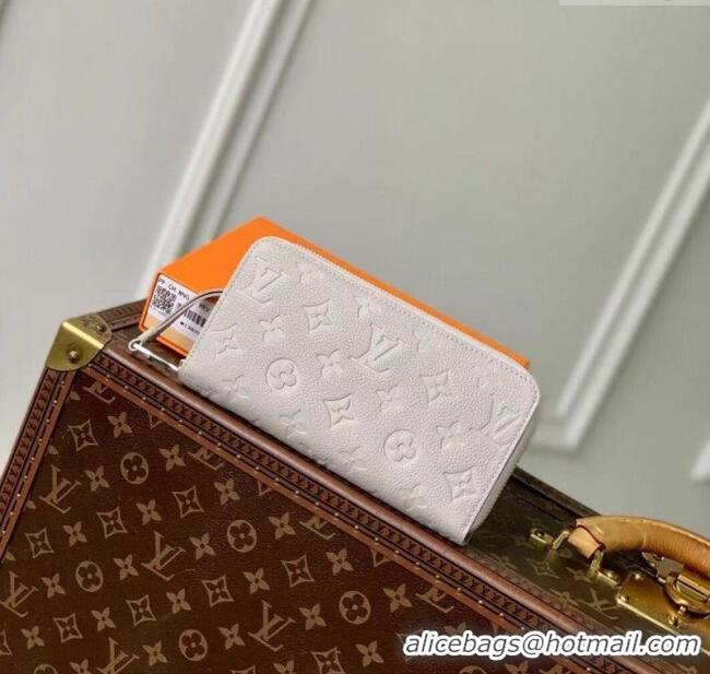 Top Quality Louis Vuitton Zippy Wallet in Brume Grey Monogram Leather M13825 2025