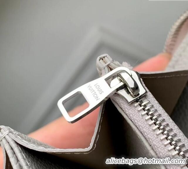 Top Quality Louis Vuitton Zippy Wallet in Brume Grey Monogram Leather M13825 2025