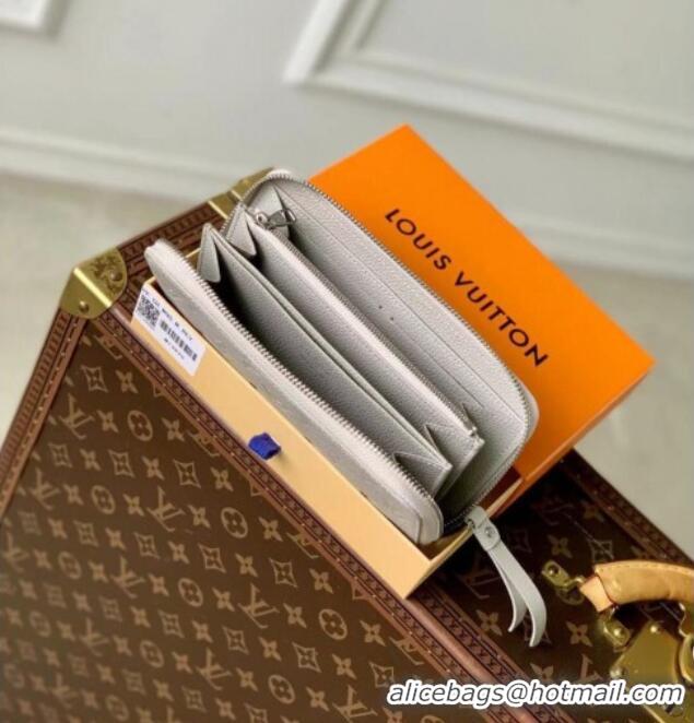 Top Quality Louis Vuitton Zippy Wallet in Brume Grey Monogram Leather M13825 2025