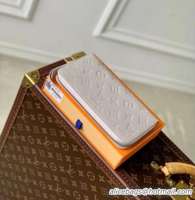 Top Quality Louis Vuitton Zippy Wallet in Brume Grey Monogram Leather M13825 2025