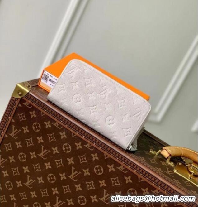 Top Quality Louis Vuitton Zippy Wallet in Brume Grey Monogram Leather M13825 2025