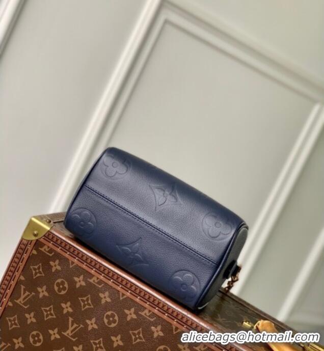 Top Quality Louis Vuitton Speedy Bandouliere 20 Bag in Monogram Leather Navy Blue M14200 2025