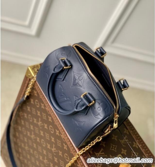 Top Quality Louis Vuitton Speedy Bandouliere 20 Bag in Monogram Leather Navy Blue M14200 2025