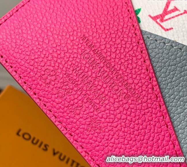 Best Grade Louis Vuitton LV x TM Criss-Cross Card Holder Wallet M14091 Kawaii Pink/Washed Blue 2025