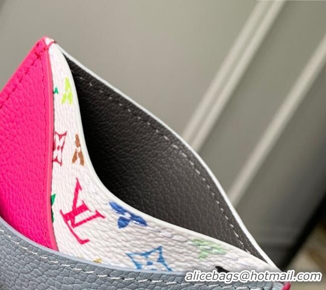 Best Grade Louis Vuitton LV x TM Criss-Cross Card Holder Wallet M14091 Kawaii Pink/Washed Blue 2025