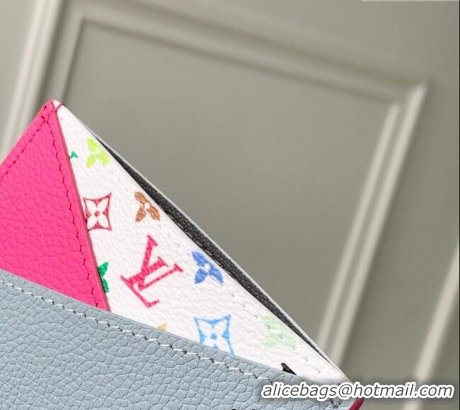 Best Grade Louis Vuitton LV x TM Criss-Cross Card Holder Wallet M14091 Kawaii Pink/Washed Blue 2025