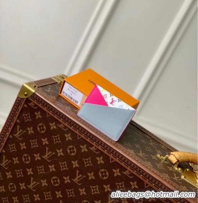 Best Grade Louis Vuitton LV x TM Criss-Cross Card Holder Wallet M14091 Kawaii Pink/Washed Blue 2025