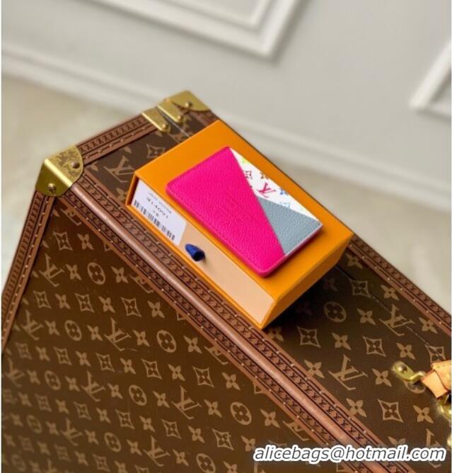 Best Grade Louis Vuitton LV x TM Criss-Cross Card Holder Wallet M14091 Kawaii Pink/Washed Blue 2025
