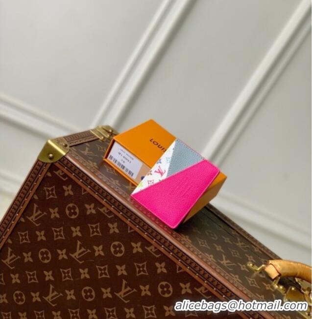Best Grade Louis Vuitton LV x TM Criss-Cross Card Holder Wallet M14091 Kawaii Pink/Washed Blue 2025
