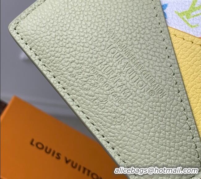 Best Price Louis Vuitton LV x TM Criss-Cross Card Holder Wallet M14139 Yellow/Green 2025