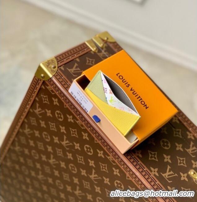 Best Price Louis Vuitton LV x TM Criss-Cross Card Holder Wallet M14139 Yellow/Green 2025