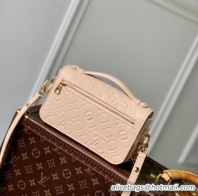 Big Discount Louis Vuitton Pochette Metis East West Bag in Monogram Grained Leather M14322 Sand Beige 2025