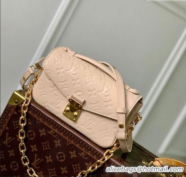 Big Discount Louis Vuitton Pochette Metis East West Bag in Monogram Grained Leather M14322 Sand Beige 2025