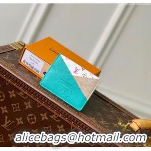 Top Quality Louis Vuitton LV x TM Criss-Cross Card Holder Wallet M14090 Green/Grey 2025