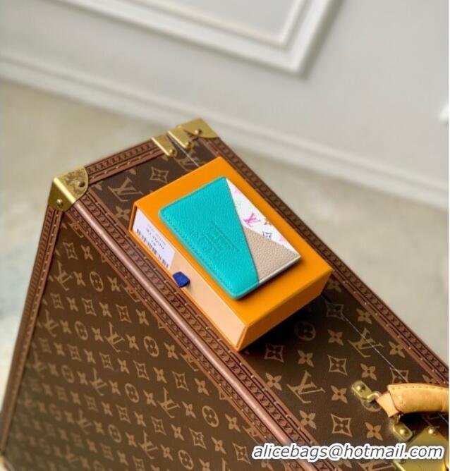 Top Quality Louis Vuitton LV x TM Criss-Cross Card Holder Wallet M14090 Green/Grey 2025